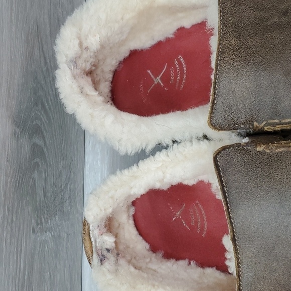 Twisted X Womens Moccasin Leather Insulated Lined Loafer Slip on shoes sz 10M - Picture 6 of 12